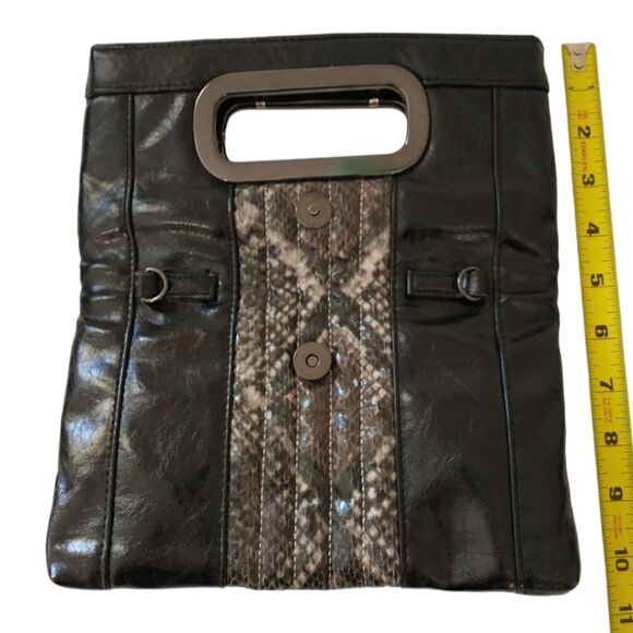 Y2K Cache Clutch Bag Purse Envelope Animal Print Handbag Vegan Leather Vtg 90s. - Picture 6 of 16